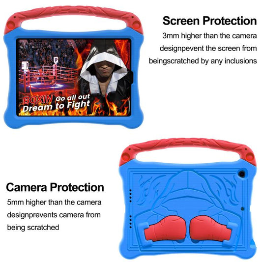 For iPad 10.2 2021 / 2020 / 2019 Boxing Series Kickstand EVA Shockproof Tablet Case with Shoulder Strap(Blue Red) - iPad 10.2 Cases by buy2fix | Online Shopping UK | buy2fix