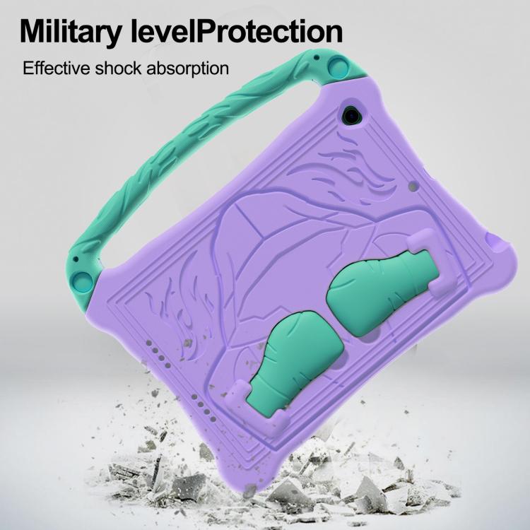 For iPad 10.2 2021 / 2020 / 2019 Boxing Series Kickstand EVA Shockproof Tablet Case with Shoulder Strap(Purple Mint) - iPad 10.2 Cases by buy2fix | Online Shopping UK | buy2fix