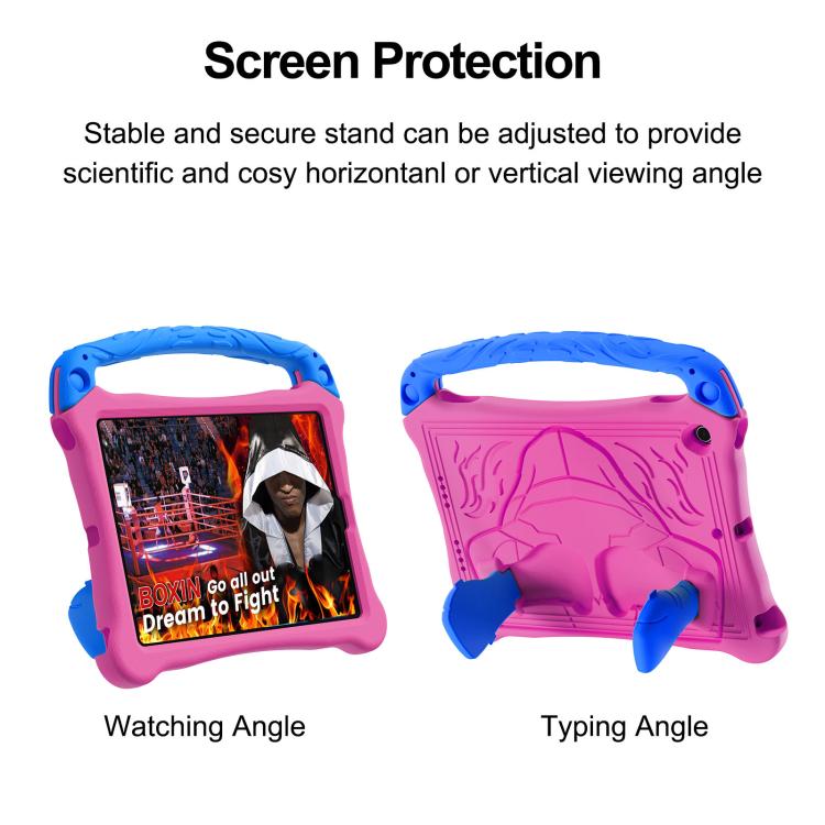 For iPad 10.5 2017 / Air 3 2019 Boxing Series Kickstand EVA Shockproof Tablet Case with Shoulder Strap(Rose Red Blue) - iPad Air (2019) Cases by buy2fix | Online Shopping UK | buy2fix