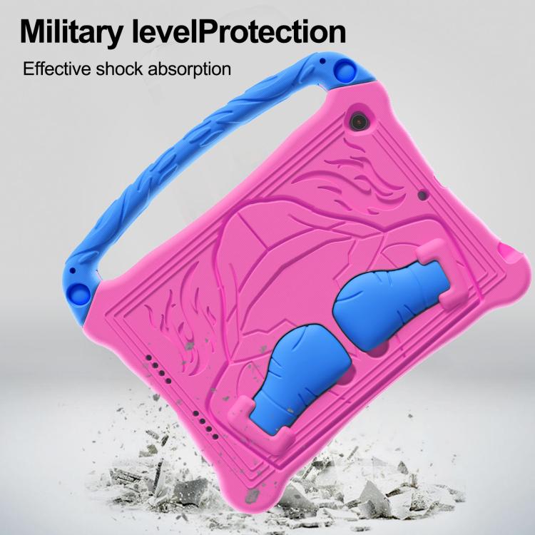 For iPad 10.5 2017 / Air 3 2019 Boxing Series Kickstand EVA Shockproof Tablet Case with Shoulder Strap(Rose Red Blue) - iPad Air (2019) Cases by buy2fix | Online Shopping UK | buy2fix