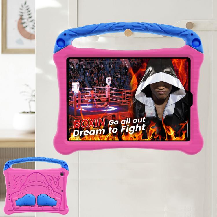 For iPad 10.5 2017 / Air 3 2019 Boxing Series Kickstand EVA Shockproof Tablet Case with Shoulder Strap(Rose Red Blue) - iPad Air (2019) Cases by buy2fix | Online Shopping UK | buy2fix