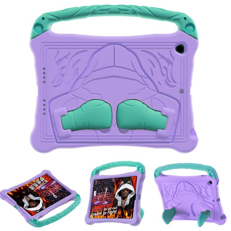For iPad 10.5 2017 / Air 3 2019 Boxing Series Kickstand EVA Shockproof Tablet Case with Shoulder Strap(Purple Mint) - iPad Air (2019) Cases by buy2fix | Online Shopping UK | buy2fix