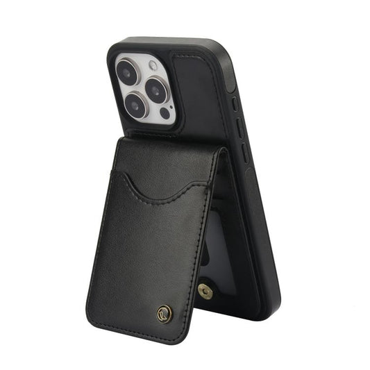 For iPhone 11 Pro Max AwQuer Vertical Flip Card Bag Holder Leather Phone Case(Black) - iPhone 11 Pro Max Cases by Awquer | Online Shopping UK | buy2fix