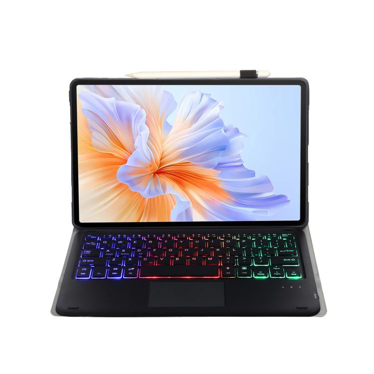 For Honor Pad V9 AH27-AS Ultra-thin Detachable Backlight Bluetooth Keyboard Leather Tablet Case with Touchpad(Black) - Huawei Keyboard by buy2fix | Online Shopping UK | buy2fix