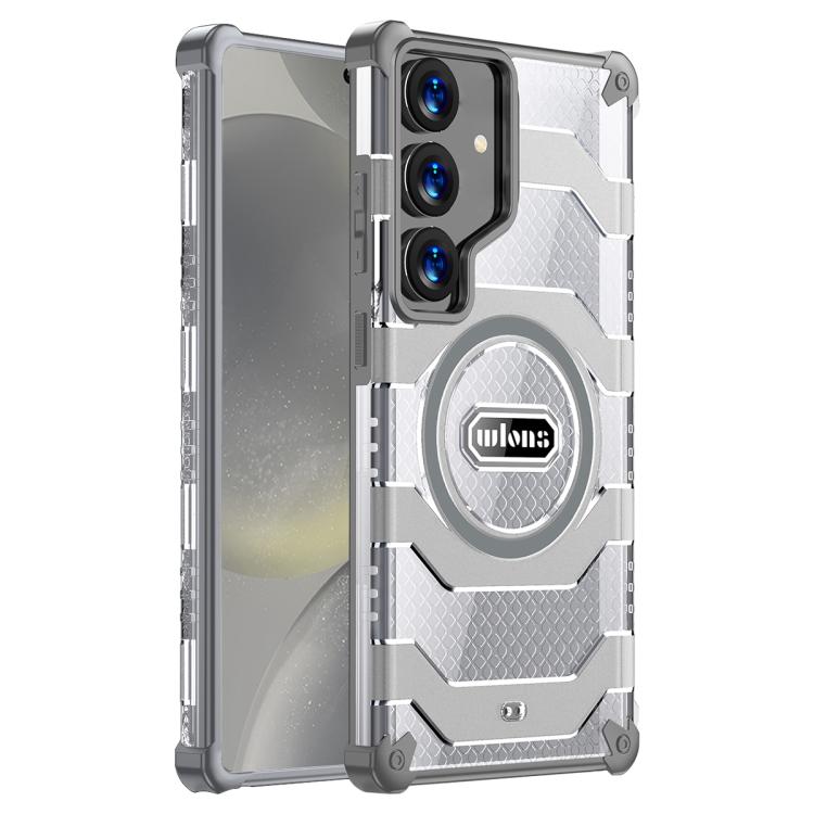 For Samsung Galaxy S24+ 5G wlons Explorer Series PC Hybrid TPU MagSafe Magnetic Case(Grey) - Galaxy S24+ 5G Cases by wlons | Online Shopping UK | buy2fix