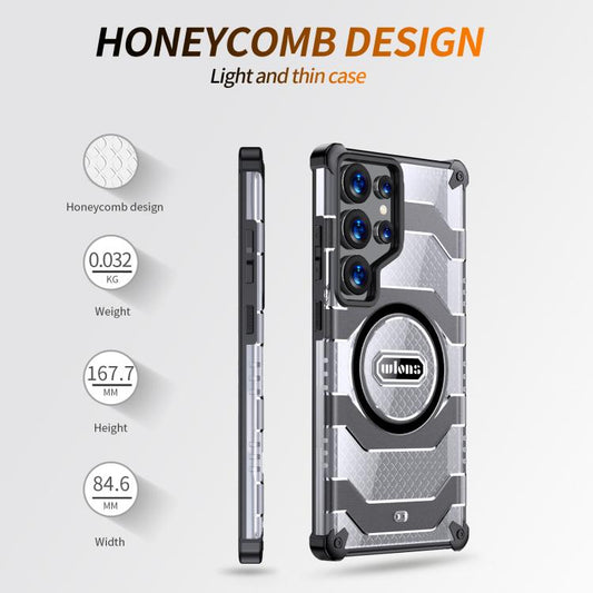 For Samsung Galaxy S24+ 5G wlons Explorer Series PC Hybrid TPU MagSafe Magnetic Case(Grey) - Galaxy S24+ 5G Cases by wlons | Online Shopping UK | buy2fix