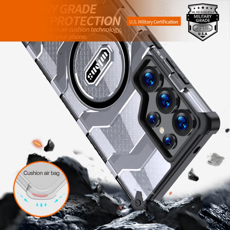 For Samsung Galaxy S24+ 5G wlons Explorer Series PC Hybrid TPU MagSafe Magnetic Case(Grey) - Galaxy S24+ 5G Cases by wlons | Online Shopping UK | buy2fix