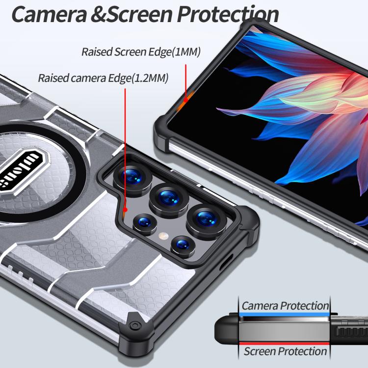 For Samsung Galaxy S24+ 5G wlons Explorer Series PC Hybrid TPU MagSafe Magnetic Case(Grey) - Galaxy S24+ 5G Cases by wlons | Online Shopping UK | buy2fix