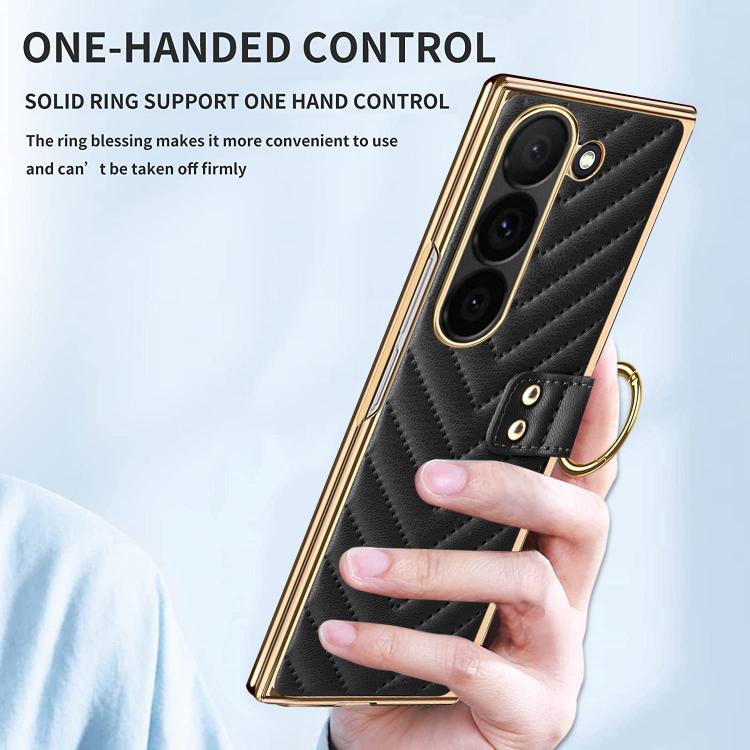 For Samsung Galaxy Z Fold5 VIETAO Dream Series Metal Ring Leather Phone Case(Pink) - Galaxy Z Fold5 Cases by VIETAO | Online Shopping UK | buy2fix