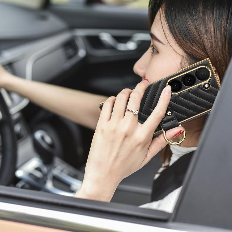 For Samsung Galaxy Z Fold6 VIETAO Dream Series Metal Ring Leather Phone Case(Pink) - Galaxy Z Fold6 5G Cases by VIETAO | Online Shopping UK | buy2fix