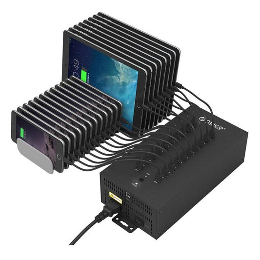 ORICO IH20P Industrial Grade 20 Ports USB 2.0 Hub, Plug:AU Plug(Black) - USB 2.0 HUB by ORICO | Online Shopping UK | buy2fix