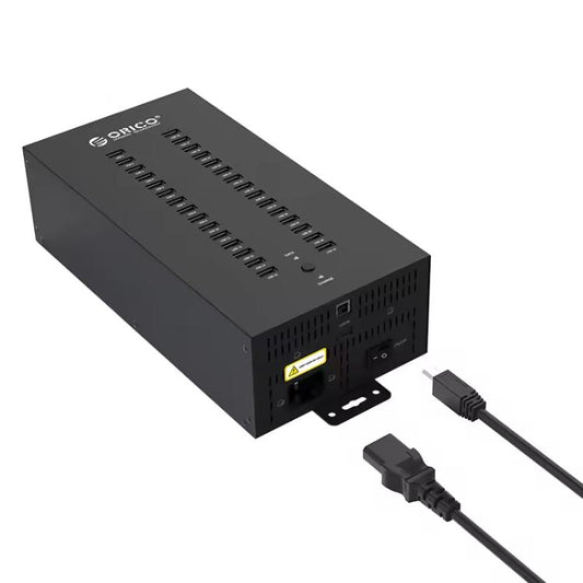 ORICO IH30P Industrial Grade 30 Ports USB 2.0 Hub, Plug:EU Plug(Black) - USB 2.0 HUB by ORICO | Online Shopping UK | buy2fix