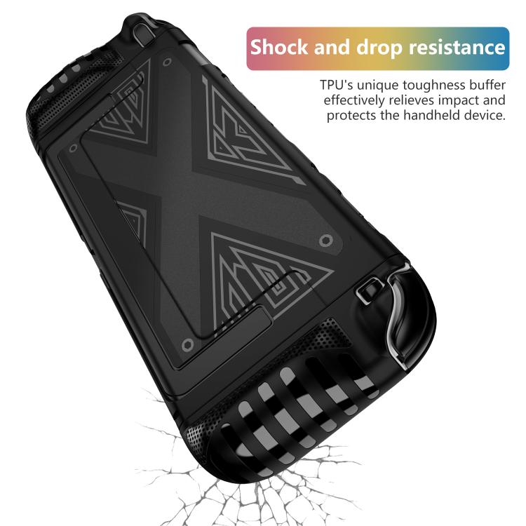 For Nintendo Switch 2 Detachable X-pattern Protective Case with Holder(Black) - Cases by buy2fix | Online Shopping UK | buy2fix