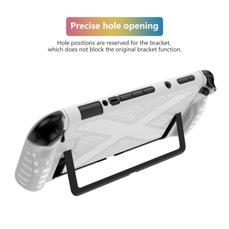 For Nintendo Switch 2 Detachable X-pattern Protective Case with Holder(White) - Cases by buy2fix | Online Shopping UK | buy2fix