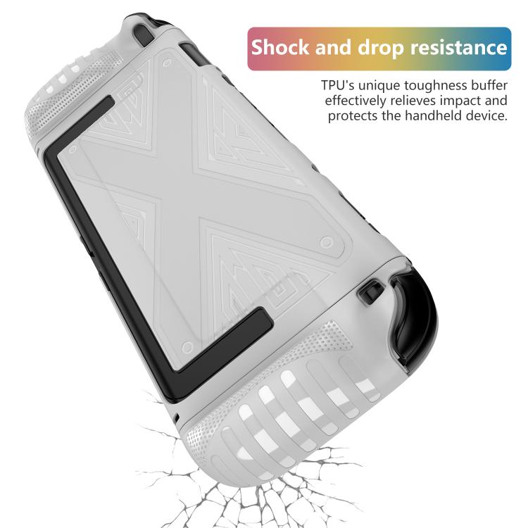 For Nintendo Switch 2 Detachable X-pattern Protective Case with Holder(White) - Cases by buy2fix | Online Shopping UK | buy2fix