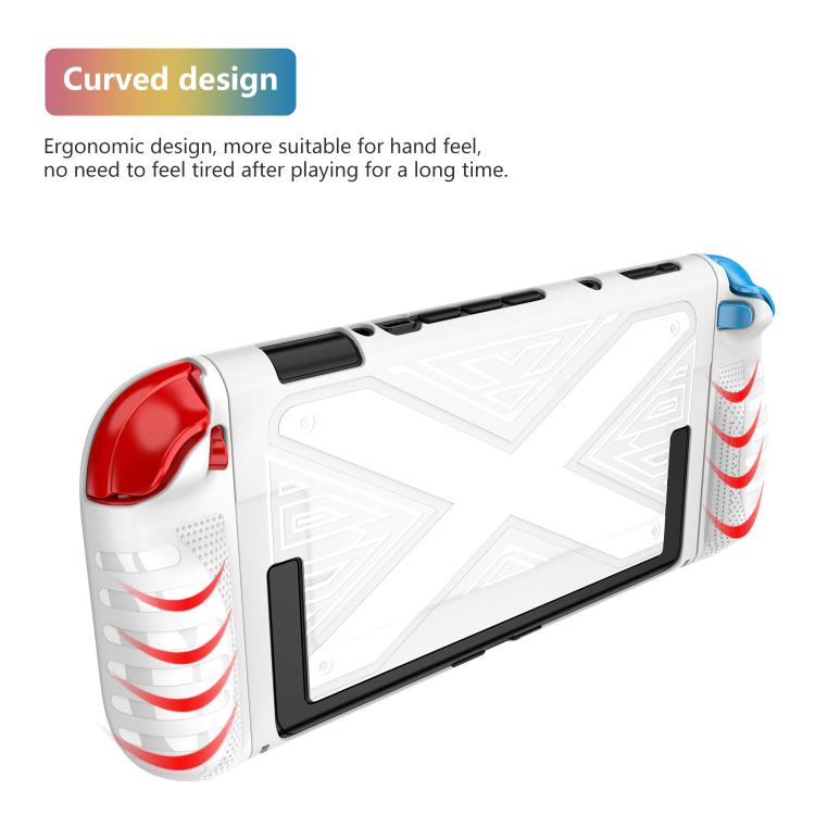For Nintendo Switch 2 Detachable X-pattern Protective Case with Holder(White) - Cases by buy2fix | Online Shopping UK | buy2fix