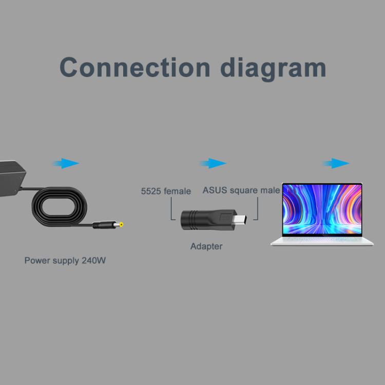 240W Laptop Charging Adapter(6.0x0.6mm to ASUS Square Port) - For Asus by buy2fix | Online Shopping UK | buy2fix