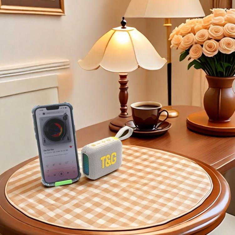 T&G TG445 Portable Stereo Subwoofer Bass RGB Light Wireless TWS BT Speaker(Grey) - Desktop Speaker by T&G | Online Shopping UK | buy2fix