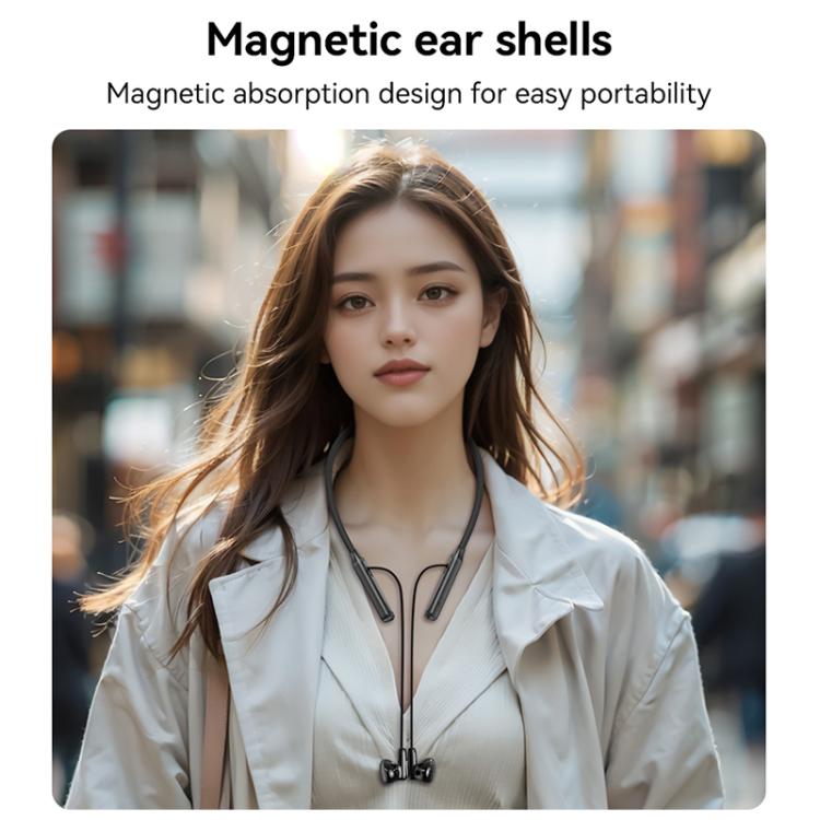 Yesido YSP21 Magnetic Neckband Wireless Bluetooth Earphone(Black) - Neck-mounted Earphone by Yesido | Online Shopping UK | buy2fix