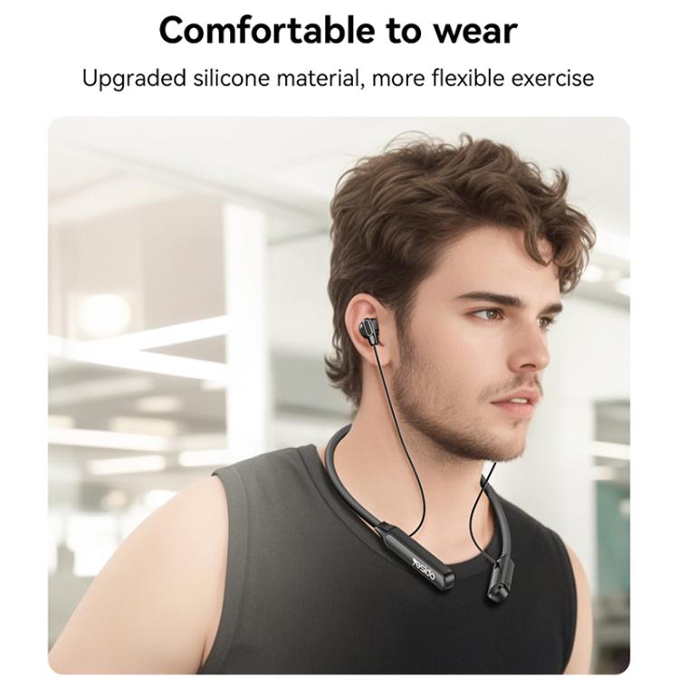 Yesido YSP21 Magnetic Neckband Wireless Bluetooth Earphone(Black) - Neck-mounted Earphone by Yesido | Online Shopping UK | buy2fix