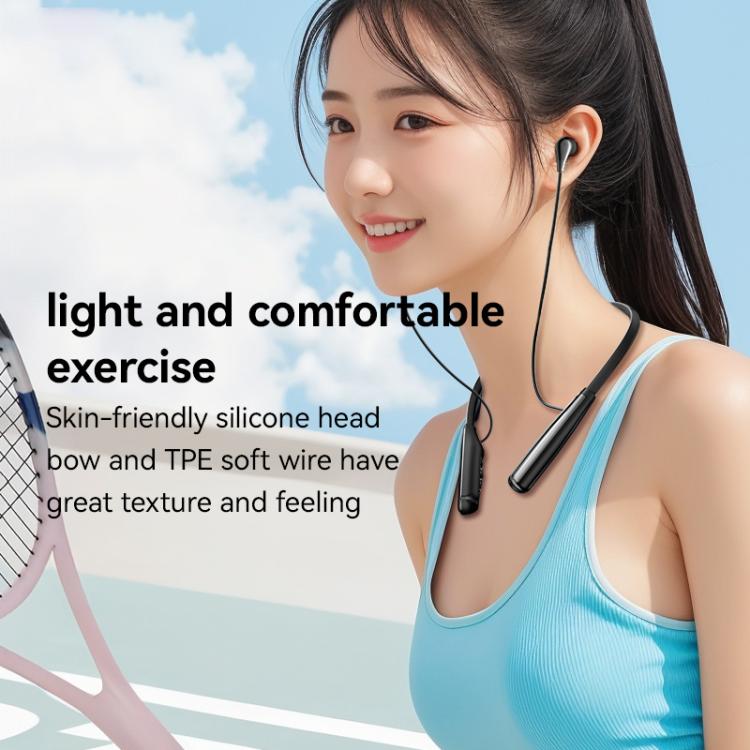 Yesido YSP22 Digital Display Magnetic Neckband Bluetooth Earphone(Black) - Neck-mounted Earphone by Yesido | Online Shopping UK | buy2fix