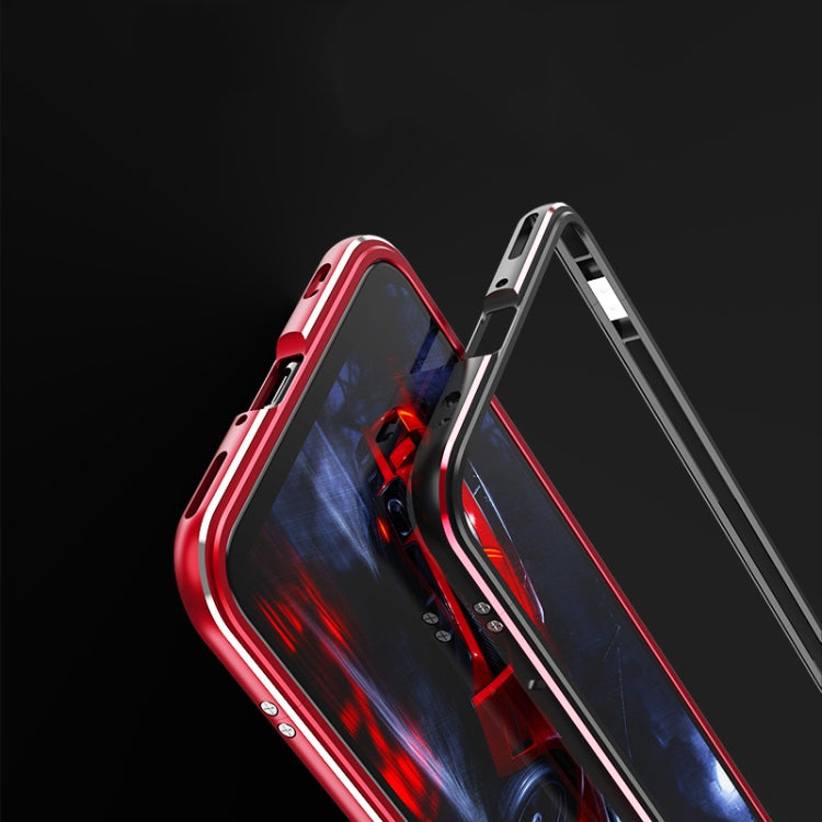 For Huawei Nova 7 Aluminum Alloy Shockproof Protective Bumper Frame(Black Purple) - Huawei Cases by buy2fix | Online Shopping UK | buy2fix