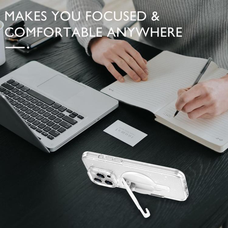 Magnetic Clip Phone Holder Belt Clip Bracket(Grey Plating) - Ring Holder by buy2fix | Online Shopping UK | buy2fix