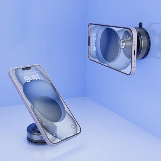 CTT29 Foldable Vacuum Magnetic Suction Cup Phone Holder(White) - Desktop Holder by buy2fix | Online Shopping UK | buy2fix