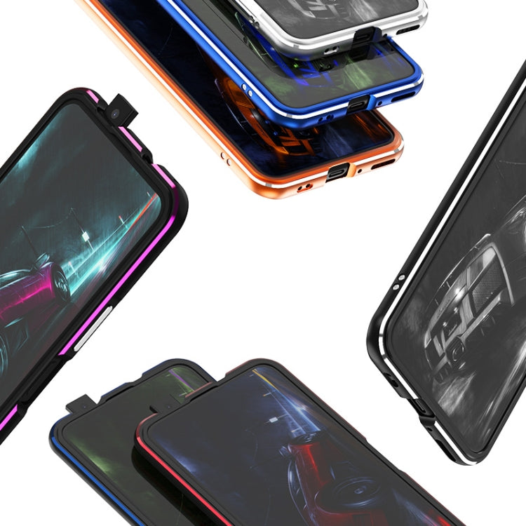 For Huawei Honor X10 Aluminum Alloy Shockproof Protective Bumper Frame(Black Blue) - Honor Cases by buy2fix | Online Shopping UK | buy2fix