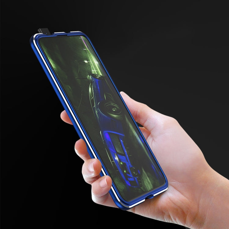 For Huawei Honor X10 Aluminum Alloy Shockproof Protective Bumper Frame(Black Blue) - Honor Cases by buy2fix | Online Shopping UK | buy2fix