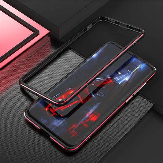 For Huawei P40 Aluminum Alloy Shockproof Protective Bumper Frame(Black Red) - Huawei Cases by buy2fix | Online Shopping UK | buy2fix