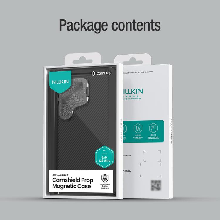 For Samsung Galaxy S25 Ultra 5G NILLKIN CamShield Prop MagSafe Magnetic PC Phone Case(Black) - Galaxy S25 Ultra 5G Cases by NILLKIN | Online Shopping UK | buy2fix