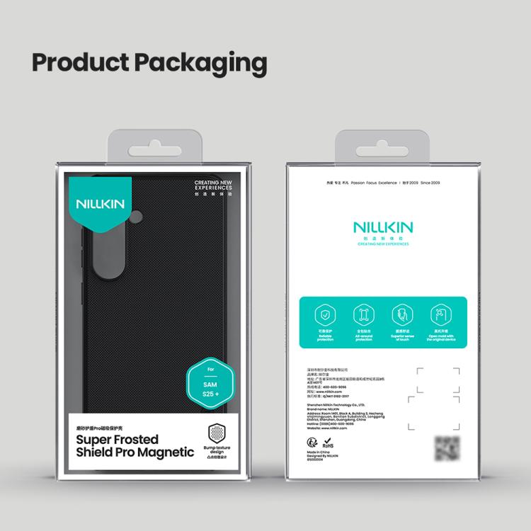 For Samsung Galaxy S25+ 5G NILLKIN Frosted Shield Pro Magnetic Phone Case(Black) - Galaxy S25+ 5G Cases by NILLKIN | Online Shopping UK | buy2fix