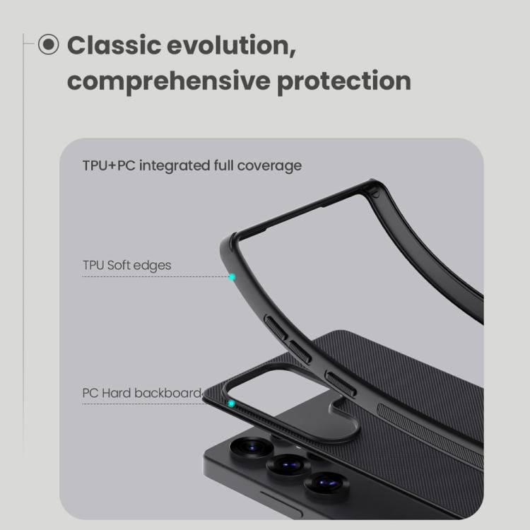 For Samsung Galaxy S25 Ultra 5G NILLKIN Frosted Shield Pro PC + TPU Phone Case(Black) - Galaxy S25 Ultra 5G Cases by NILLKIN | Online Shopping UK | buy2fix