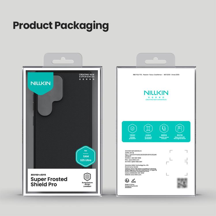 For Samsung Galaxy S25 Ultra 5G NILLKIN Frosted Shield Pro PC + TPU Phone Case(Grey) - Galaxy S25 Ultra 5G Cases by NILLKIN | Online Shopping UK | buy2fix