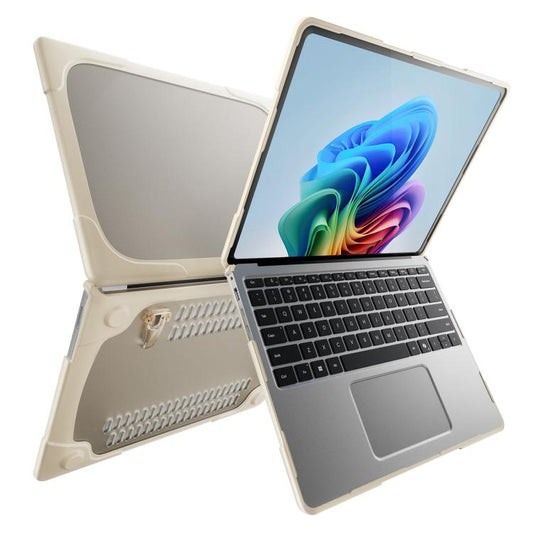 For Microsoft Surface Laptop 7 TPU + PC Two-color Anti-fall Laptop Protective Case(Khaki) - Other by buy2fix | Online Shopping UK | buy2fix