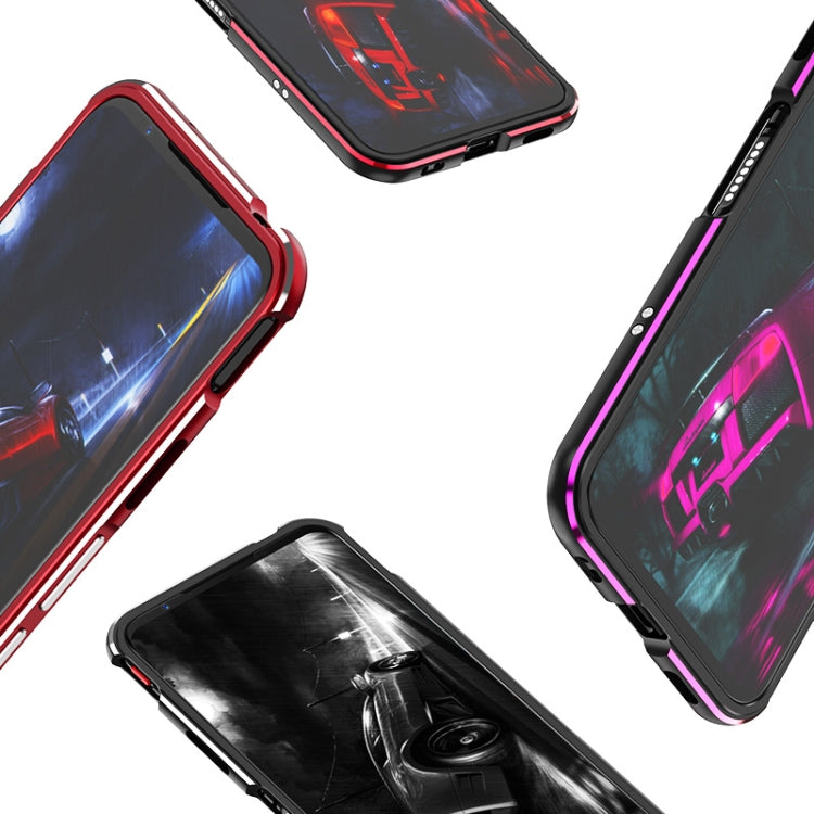 For ZTE Nubia Red Magic 5G Aluminum Alloy Shockproof Protective Bumper Frame(Black Purple) - ZTE Cases by buy2fix | Online Shopping UK | buy2fix