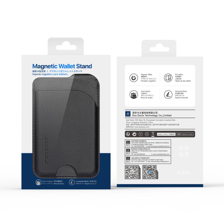 DUX DUCIS Neva Series MagSafe Magnetic Holder Card Bag(Black) - Adhesive Card Holders by DUX DUCIS | Online Shopping UK | buy2fix