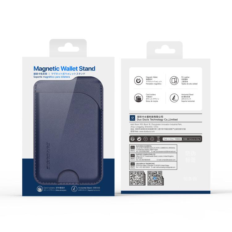 DUX DUCIS Neva Series MagSafe Magnetic Holder Card Bag(Blue) - Adhesive Card Holders by DUX DUCIS | Online Shopping UK | buy2fix