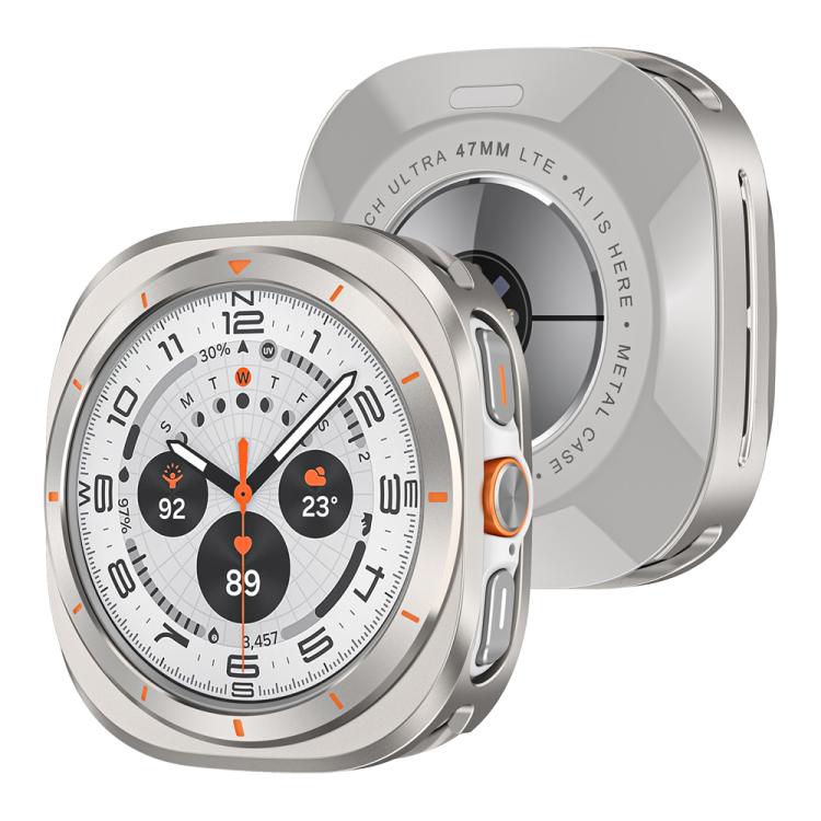 For Samsung Galaxy Watch Ultra 47mm / Ultra 2025 Aluminum Alloy Metal PC Watch Protective Cover(Titanium Orange) - Watch Cases by buy2fix | Online Shopping UK | buy2fix
