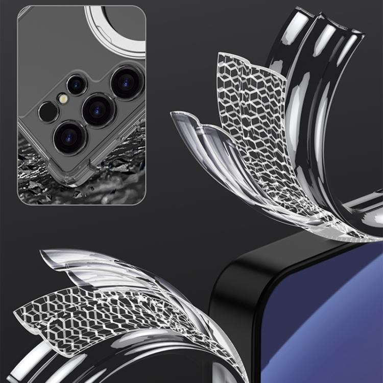 For Samsung Galaxy S25 Ultra 5G GKK Airbag Full Coverage PC Phone Case with Rotating Holder, Not Included Pen(Transparent) - Galaxy S25 Ultra 5G Cases by GKK | Online Shopping UK | buy2fix