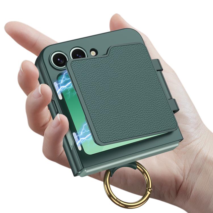 For Samsung Galaxy Z Flip6 GKK Ultra-thin Makeup Full Coverage Phone Case with Ring Holder(Silver) - Galaxy Z Flip6 5G Cases by GKK | Online Shopping UK | buy2fix