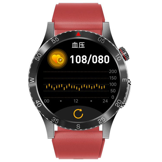 H9 1.43 inch Silicone Strap ECG Smart Watch Supports Bluetooth Calls/Smart Voice Assistant(Red) - Smart Watches by buy2fix | Online Shopping UK | buy2fix