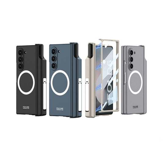 For Samsung Galaxy Z Fold6 GKK Integrated MagSafe Folding Phone Case with Pen Box, Not Included Pen(Titanium Gray) - Galaxy Z Fold6 5G Cases by GKK | Online Shopping UK | buy2fix