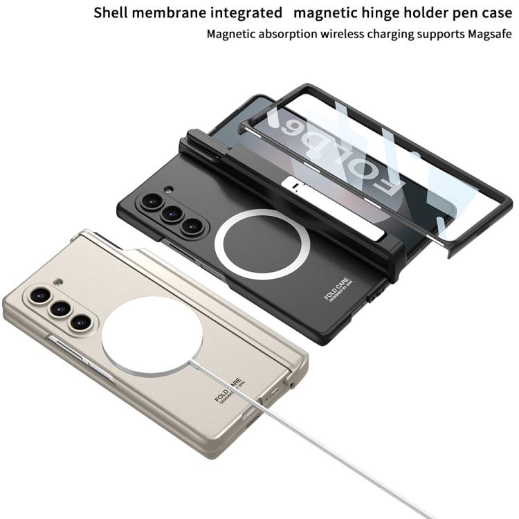 For Samsung Galaxy Z Fold6 GKK Integrated MagSafe Folding Phone Case with Pen Box, Not Included Pen(Green) - Galaxy Z Fold6 5G Cases by GKK | Online Shopping UK | buy2fix