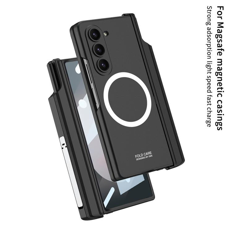 For Samsung Galaxy Z Fold6 GKK Integrated MagSafe Folding Phone Case with Pen Box, Not Included Pen(Green) - Galaxy Z Fold6 5G Cases by GKK | Online Shopping UK | buy2fix