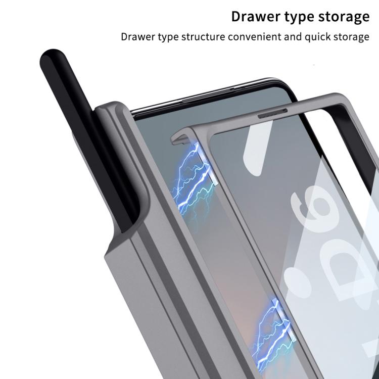 For Samsung Galaxy Z Fold6 GKK Integrated MagSafe Folding Phone Case with Pen Box, Not Included Pen(Green) - Galaxy Z Fold6 5G Cases by GKK | Online Shopping UK | buy2fix