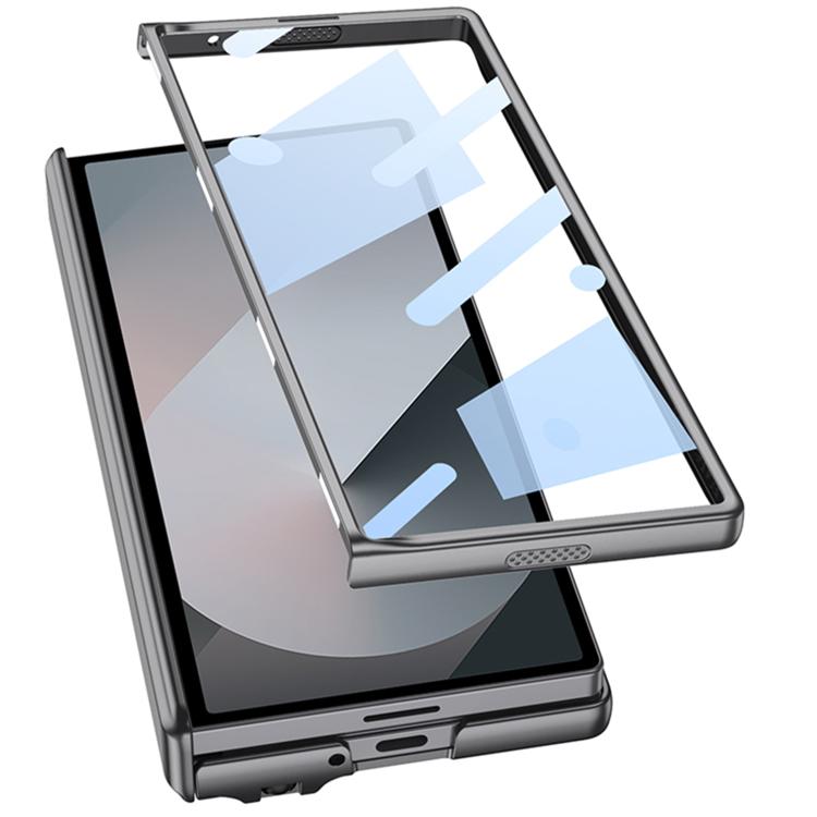 For Samsung Galaxy Z Fold6 GKK Integrated Magnetic Folding Hinge Adjust Gear Phone Case with Pen Slots(Mountain Gray) - Galaxy Z Fold6 5G Cases by GKK | Online Shopping UK | buy2fix