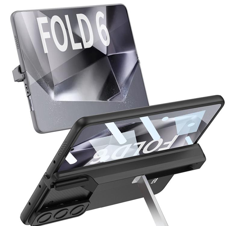 For Samsung Galaxy Z Fold6 GKK Integrated Magnetic Folding Hinge Sliding Lens Cover Phone Case with Pen Slots(Black) - Galaxy Z Fold6 5G Cases by GKK | Online Shopping UK | buy2fix
