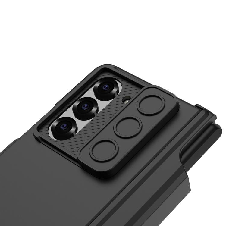 For Samsung Galaxy Z Fold6 GKK Integrated Magnetic Folding Hinge Sliding Lens Cover Phone Case with Pen Slots(Mountain Gray) - Galaxy Z Fold6 5G Cases by GKK | Online Shopping UK | buy2fix